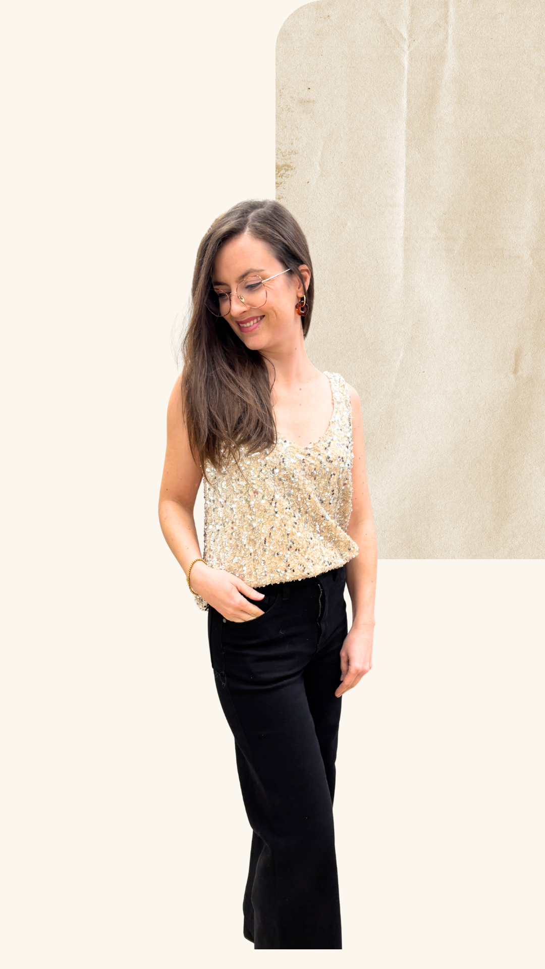 Débardeur Scarlett beige