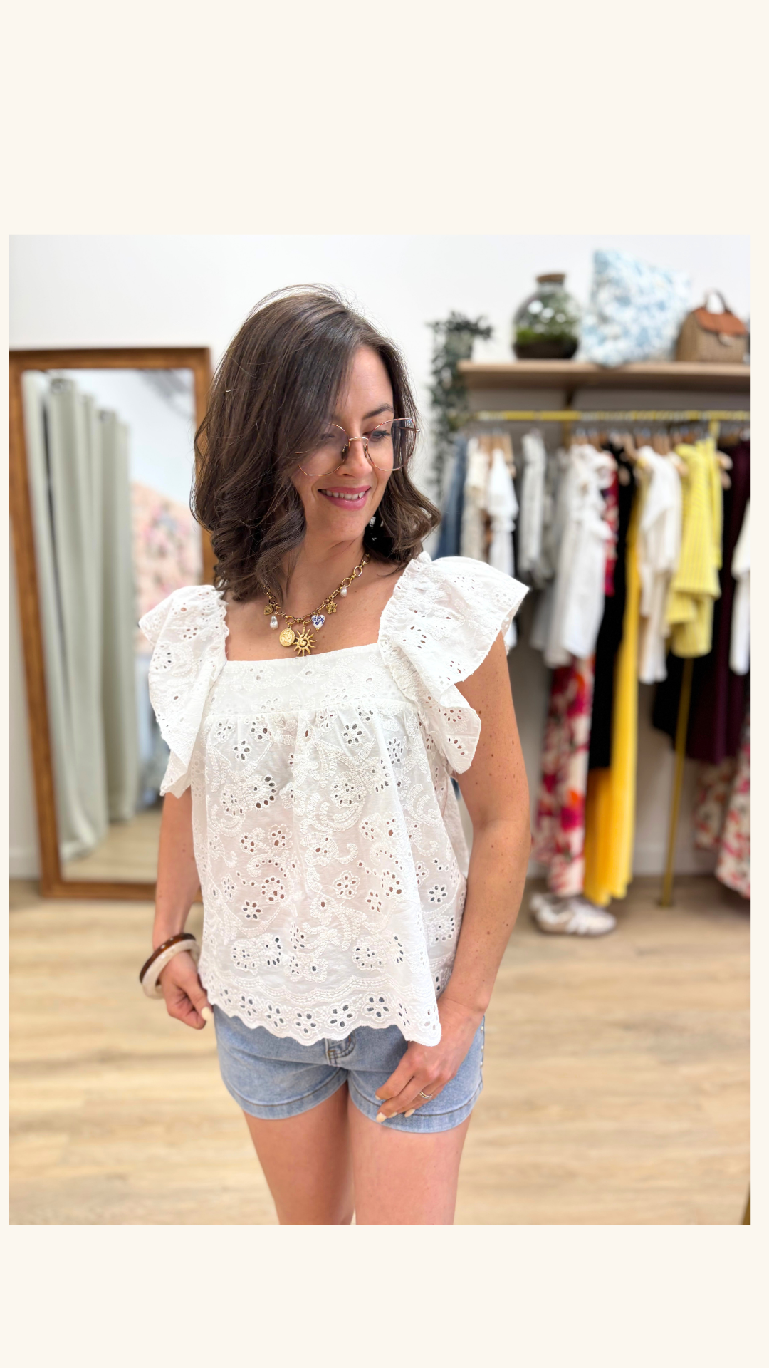Blouse Castille blanche