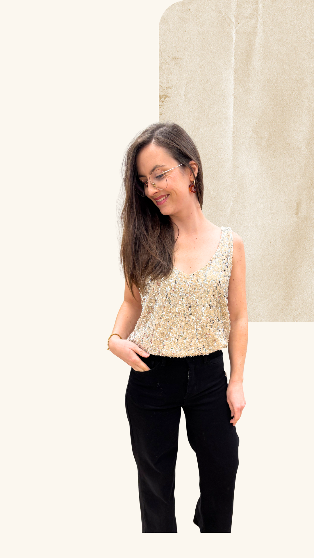 Débardeur Scarlett beige