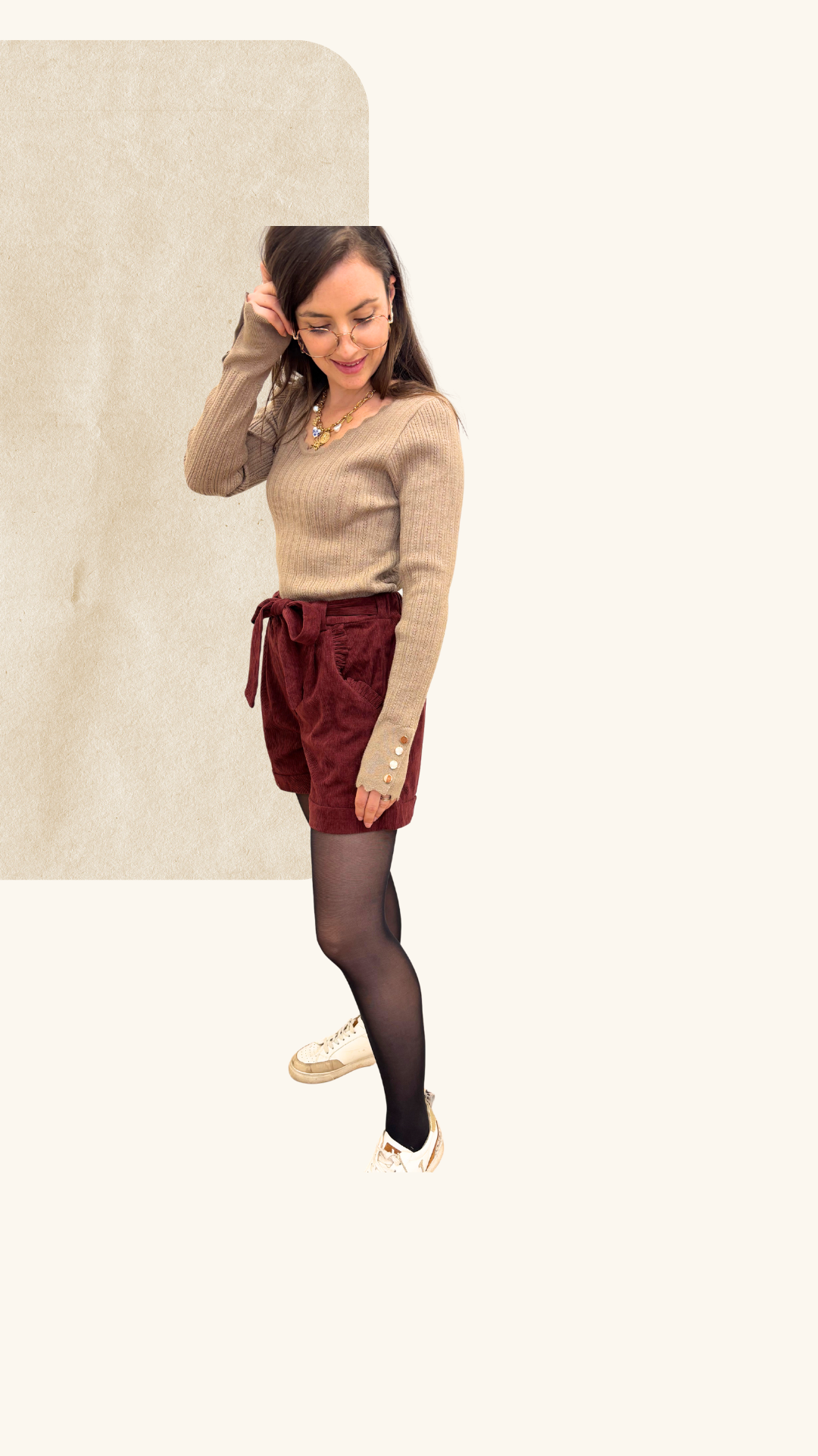 Short velours Arthur bordeaux