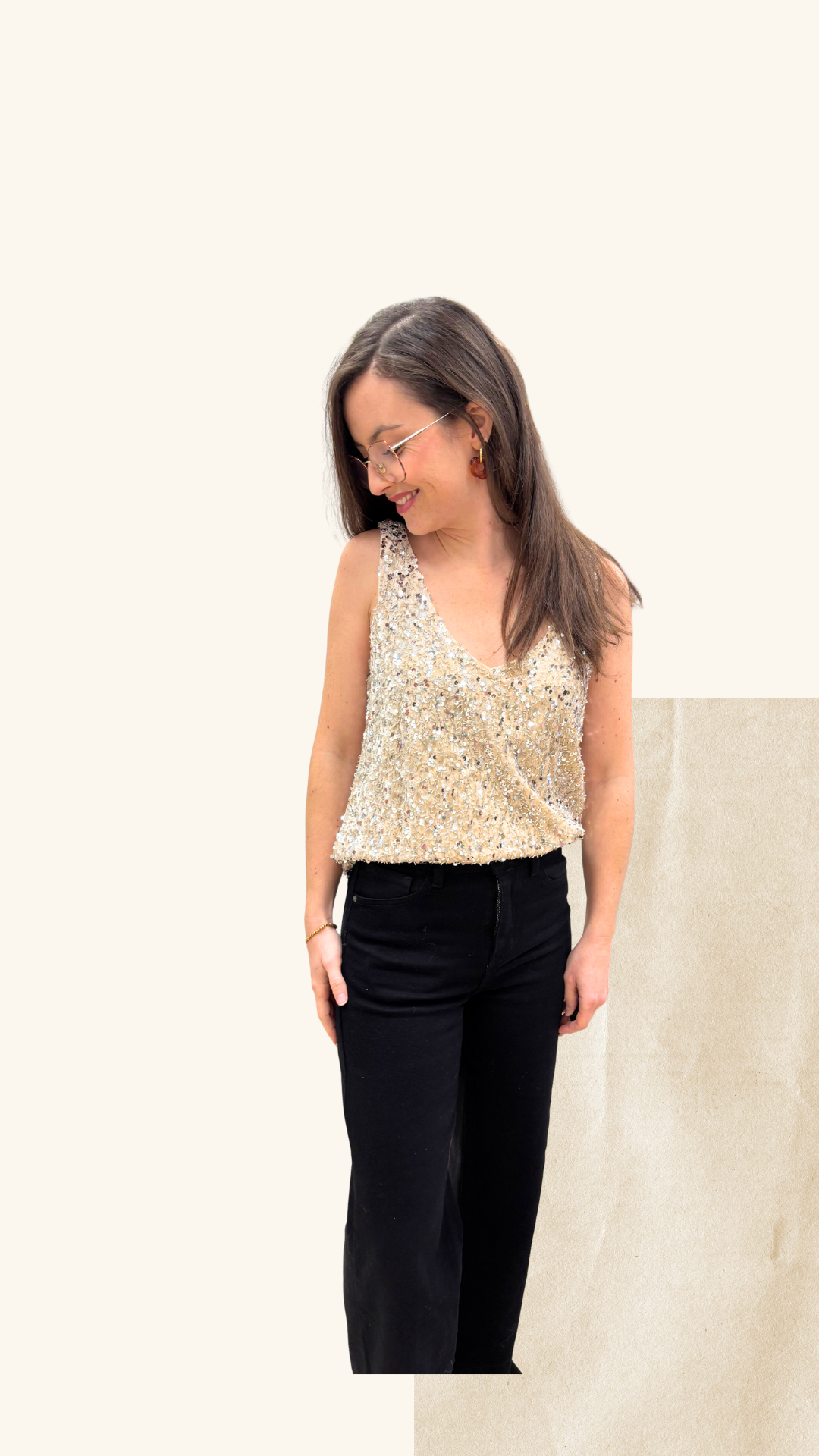 Débardeur Scarlett beige