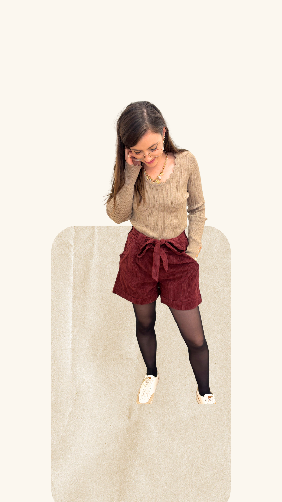 Short velours Arthur bordeaux