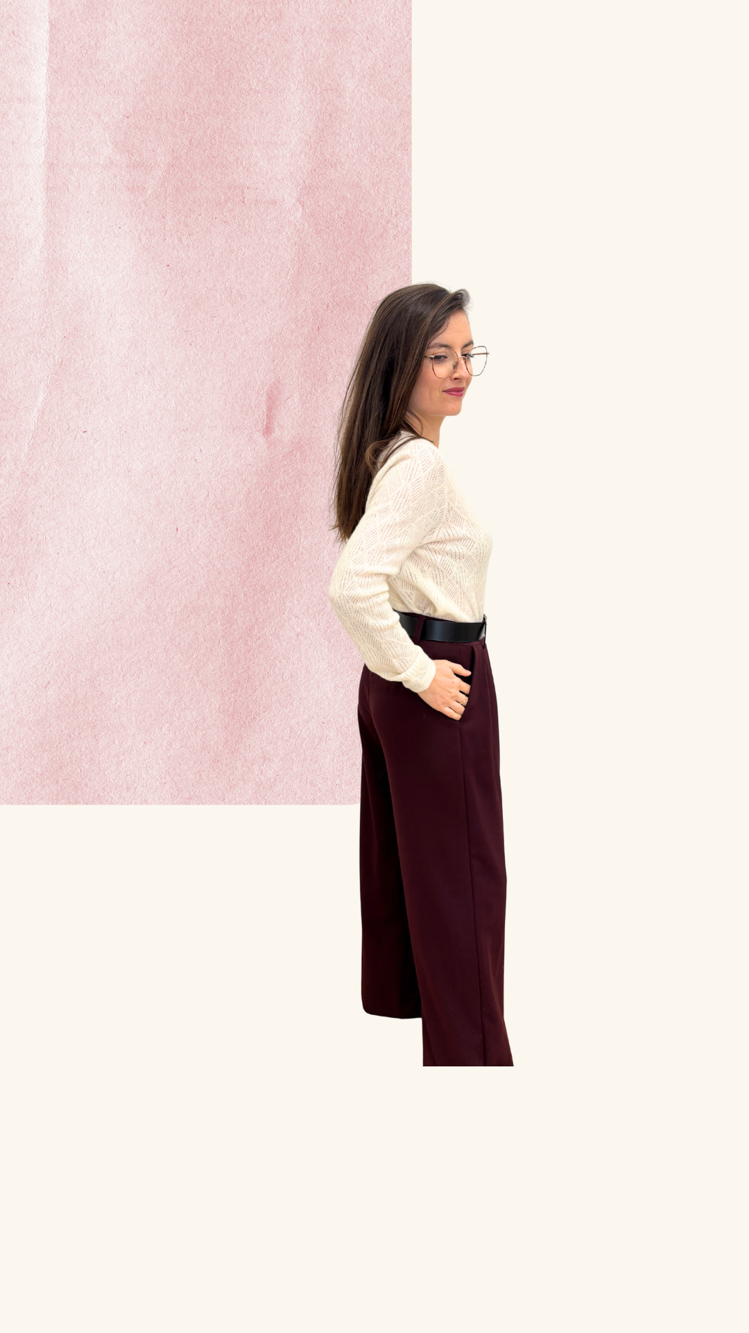 Pantalon David bordeaux