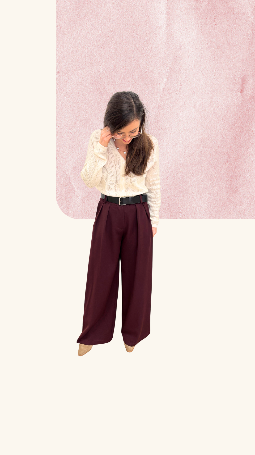 Pantalon David bordeaux