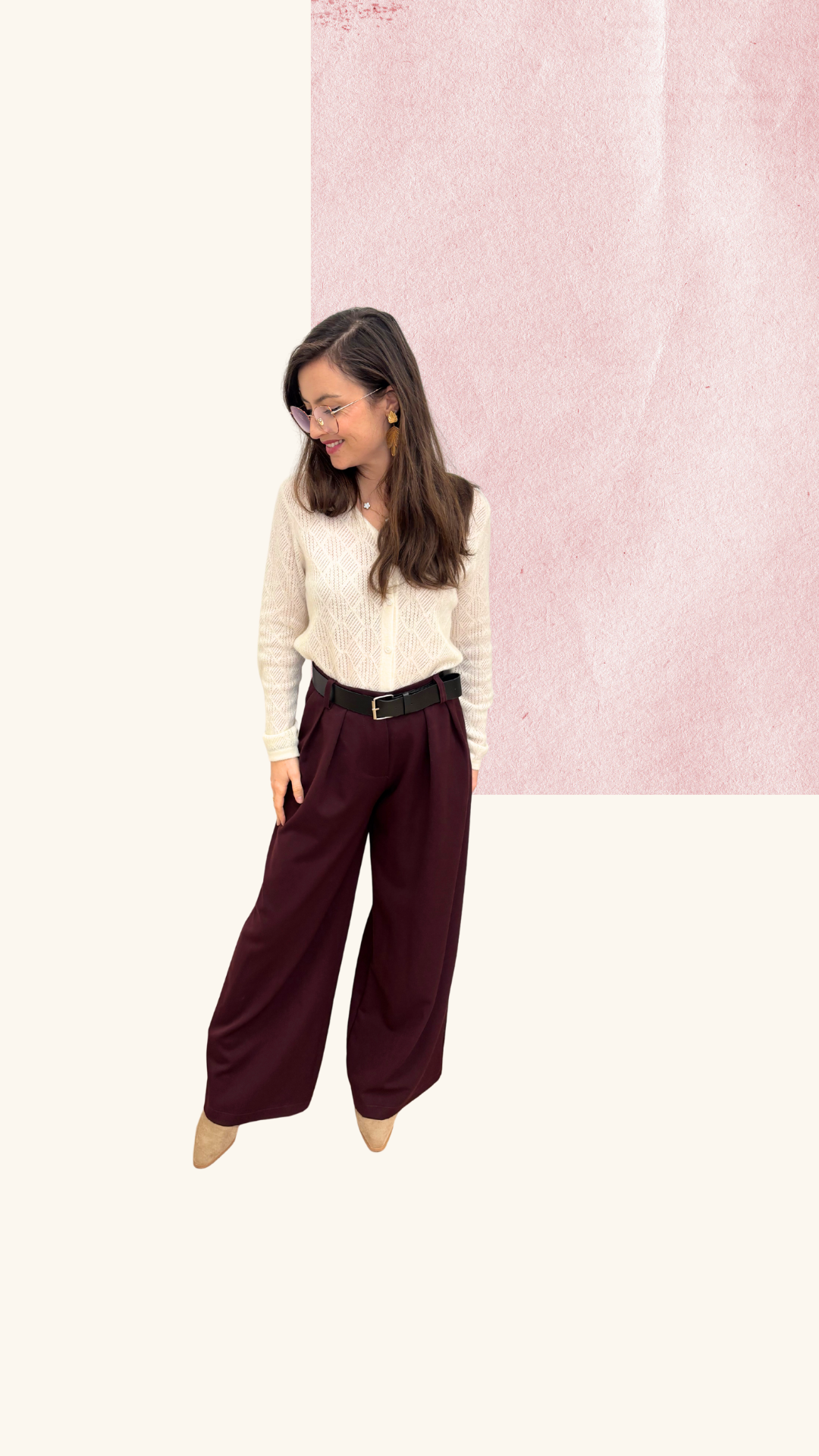 Pantalon David bordeaux