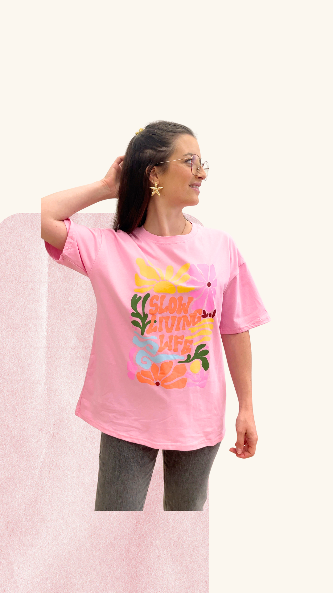 T-shirt Carole rose
