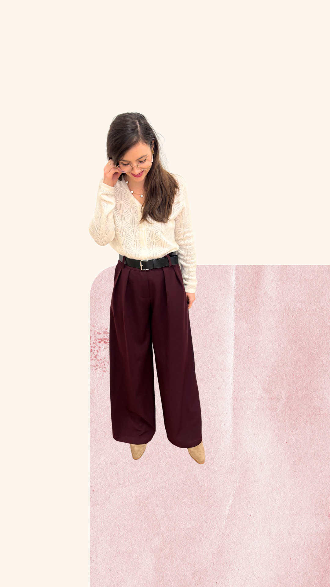 Pantalon David bordeaux