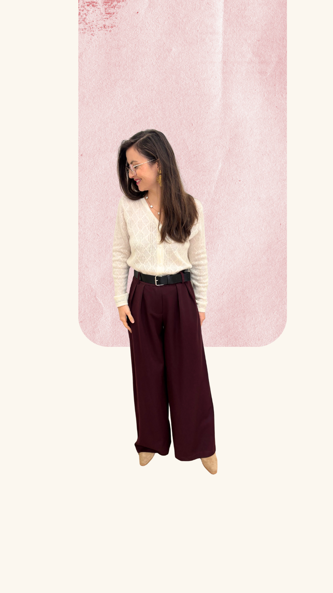 Pantalon David bordeaux