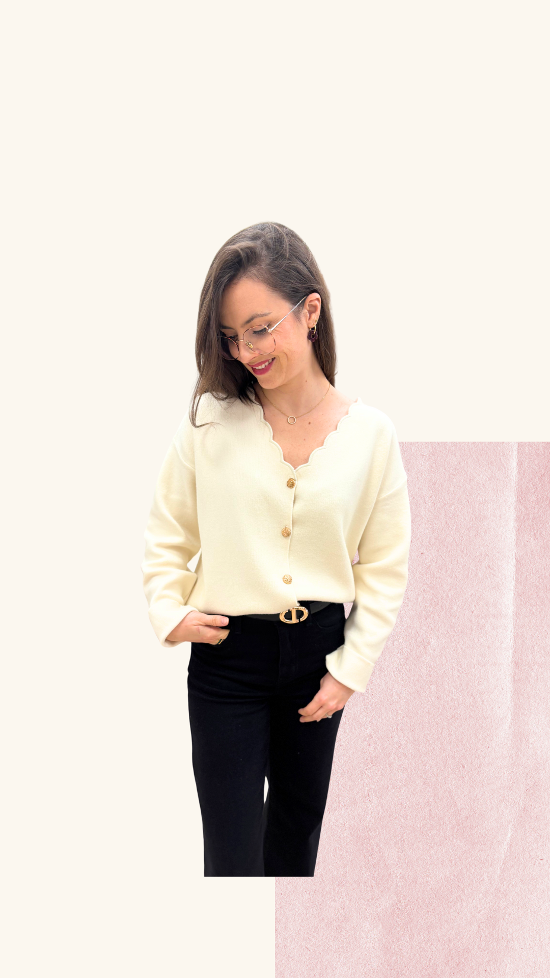 Gilet Caroline crème