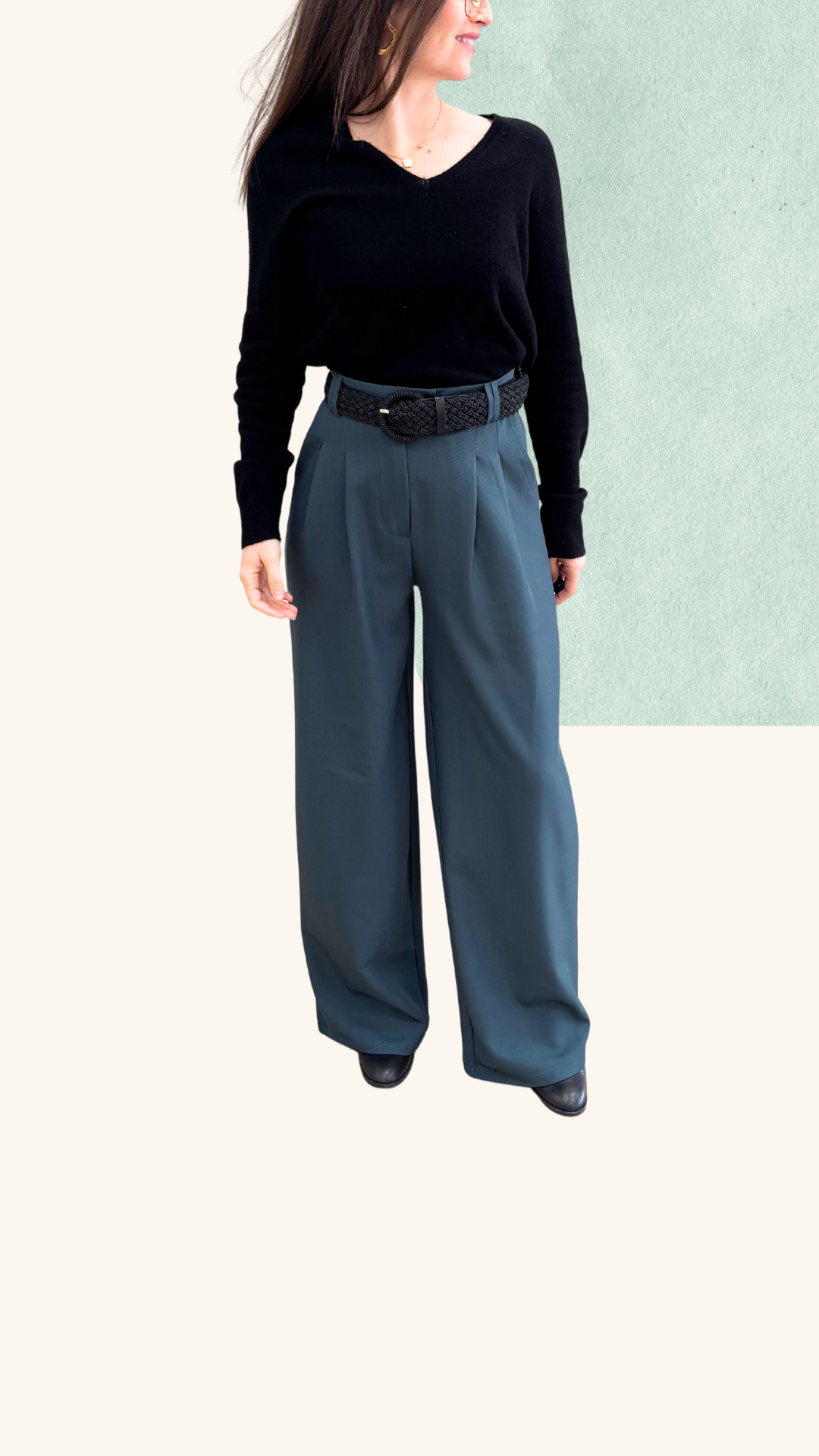 Pantalon tailleur Noah sapin