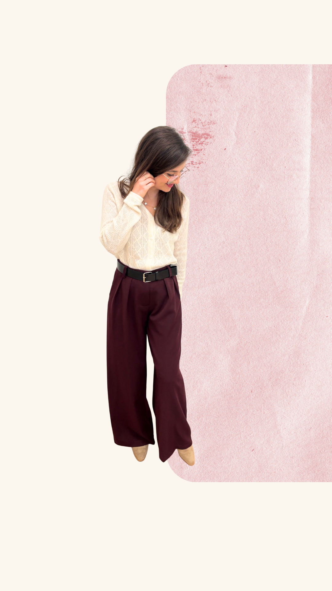 Pantalon David bordeaux