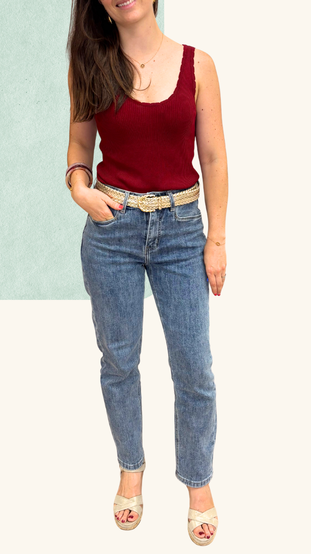 Jean Mila cigarette bleu