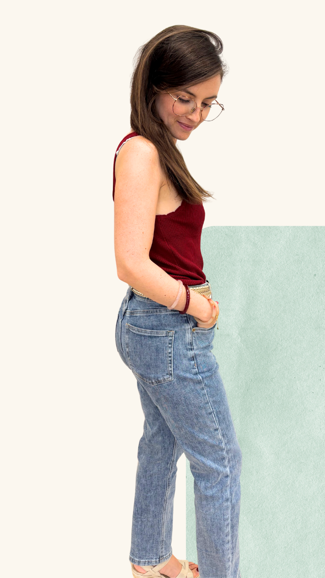 Jean Mila cigarette bleu