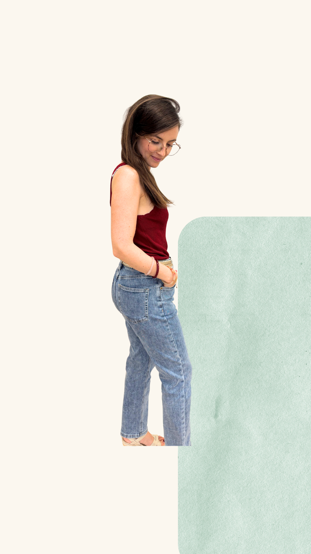 Jean Mila cigarette bleu