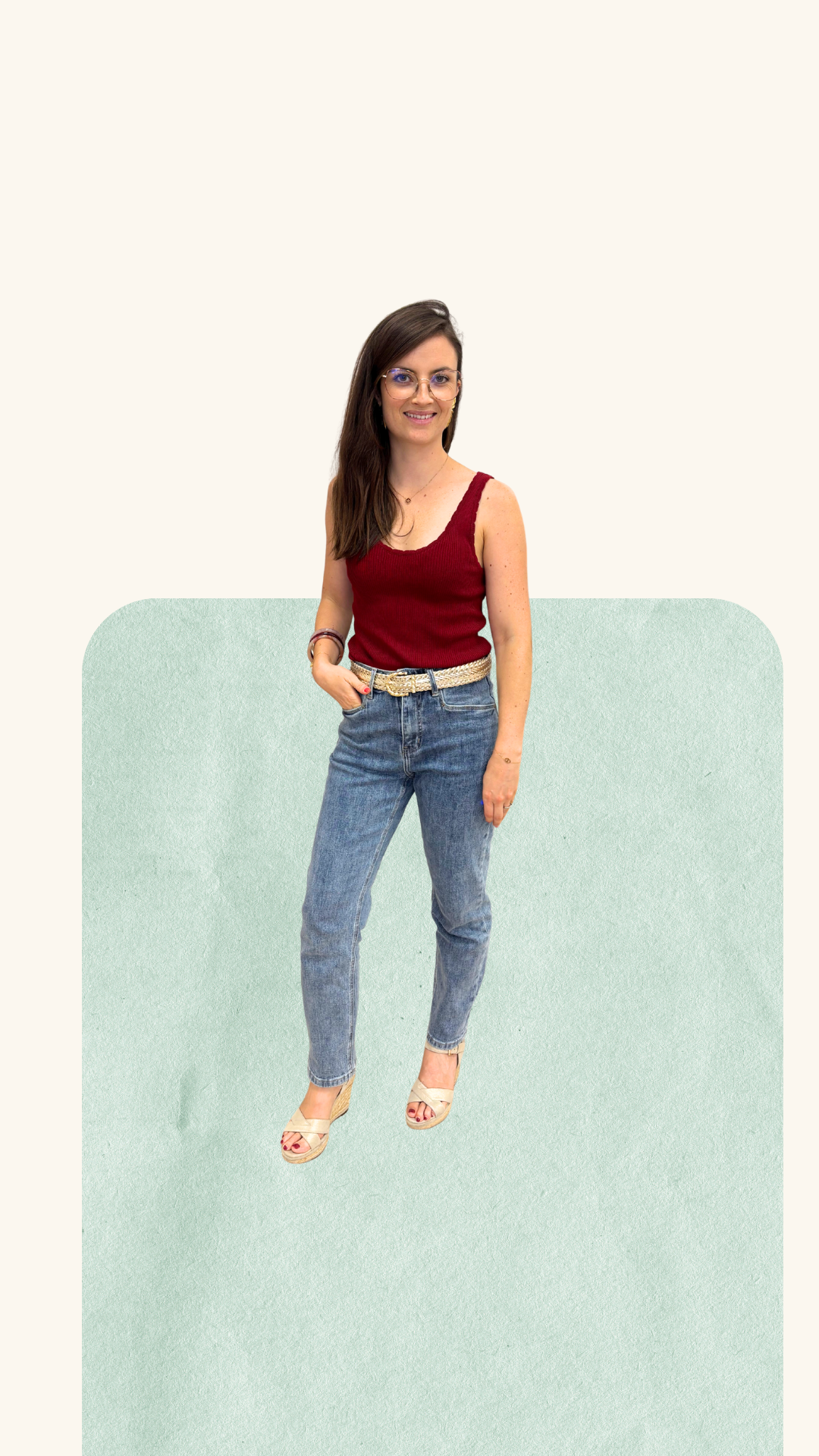 Jean Mila cigarette bleu