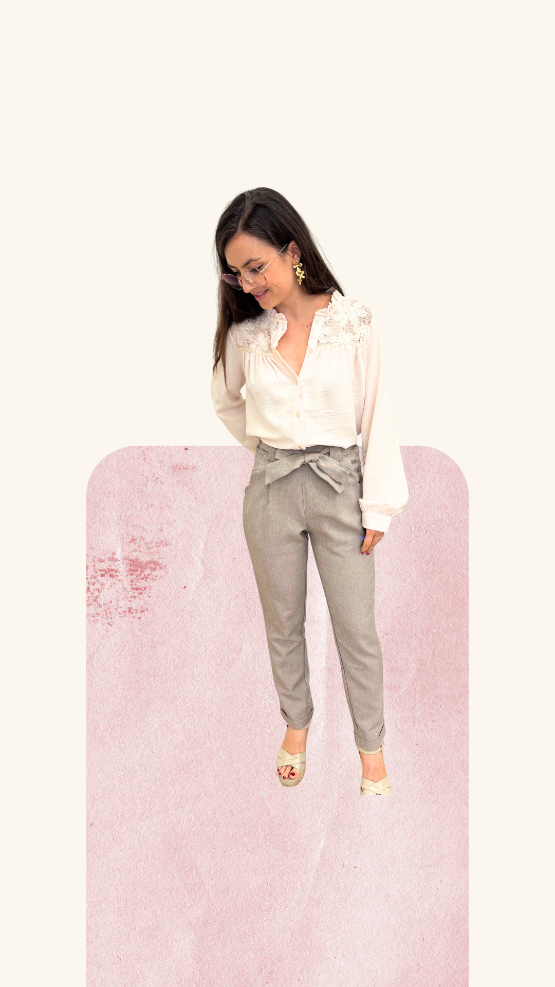 Pantalon Gabriel taupe