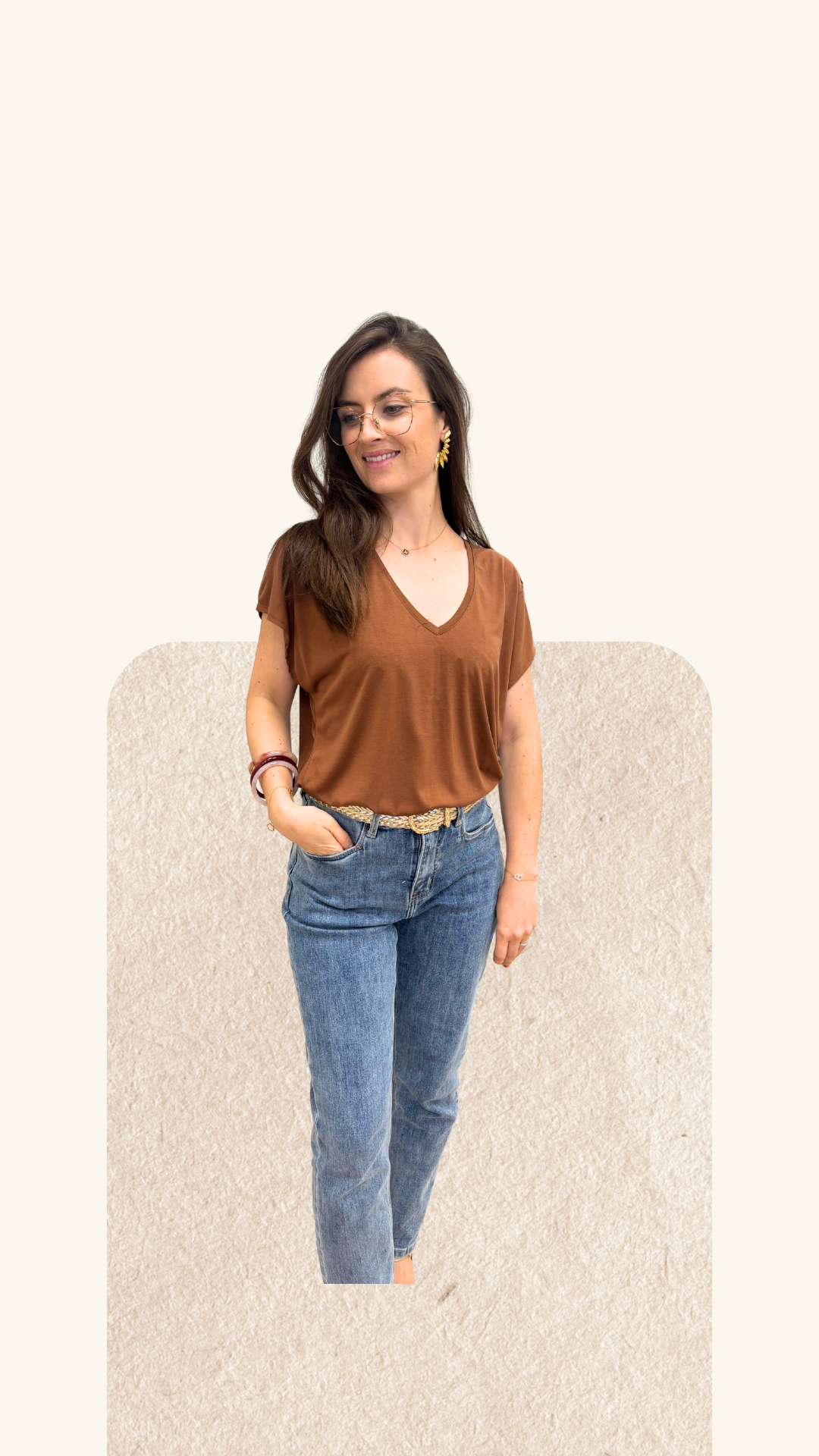 T-shirt Raphaël marron