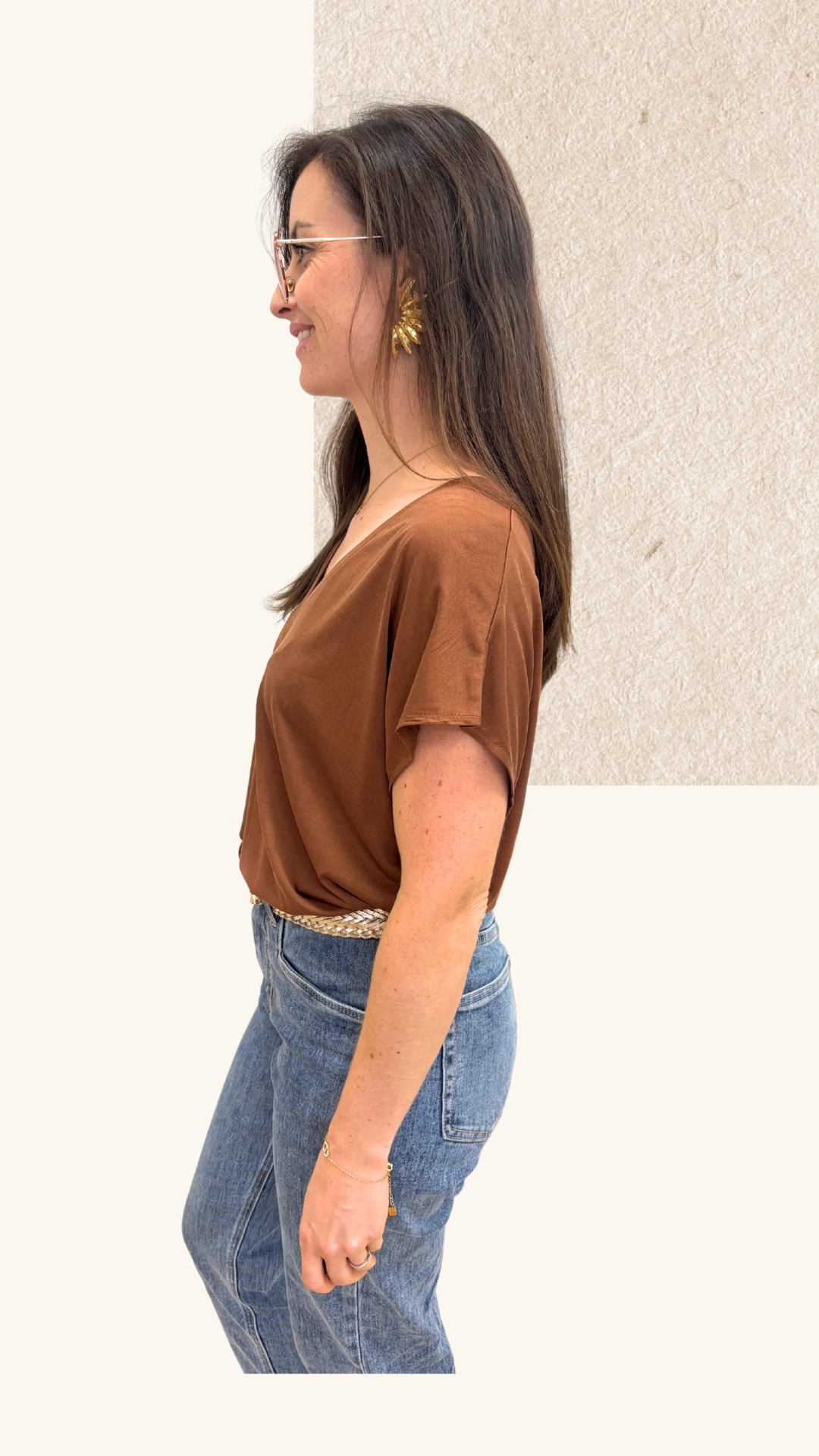 T-shirt Raphaël marron