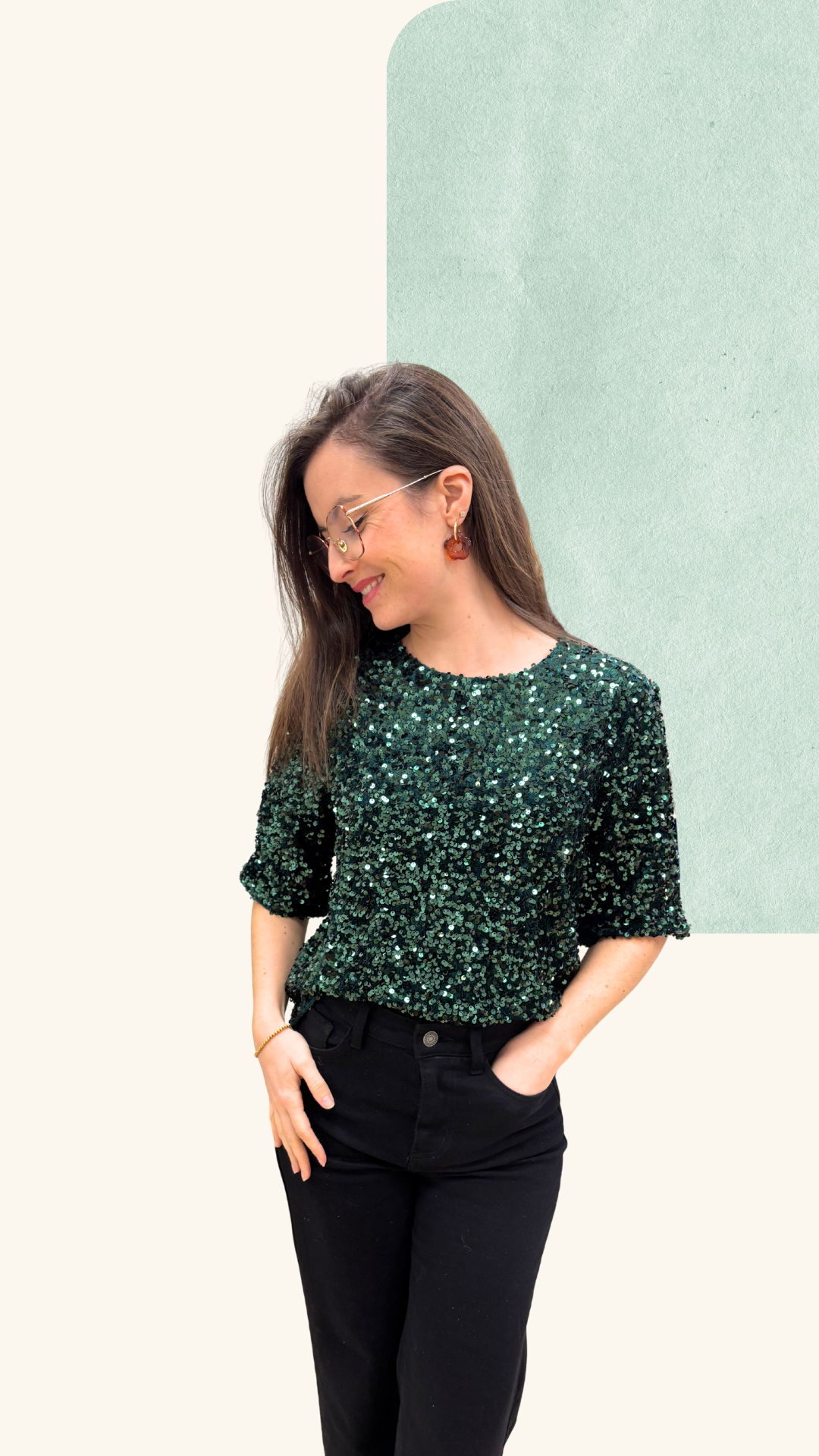 T-shirt Athéna vert