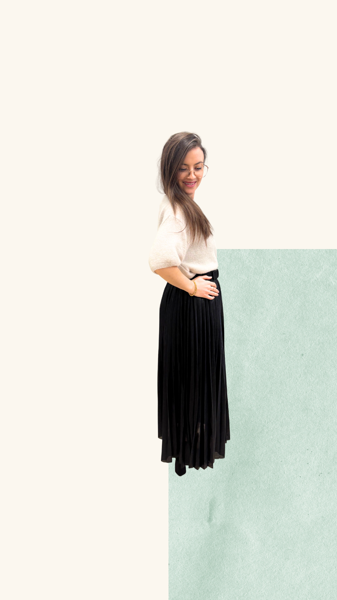 Jupe plissée Leila noire
