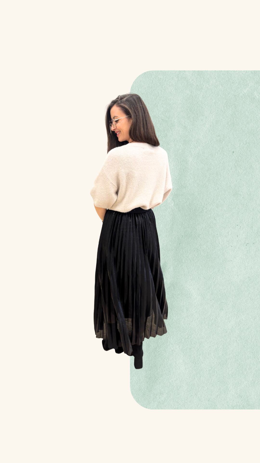 Jupe plissée Leila noire