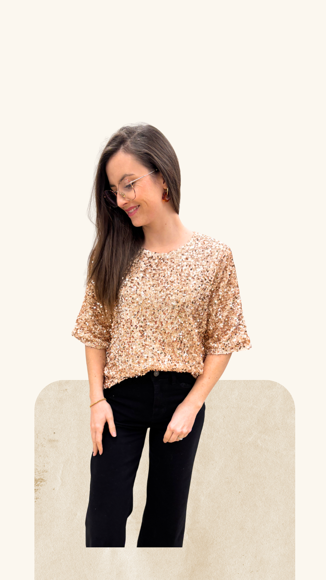 T-shirt Athéna doré