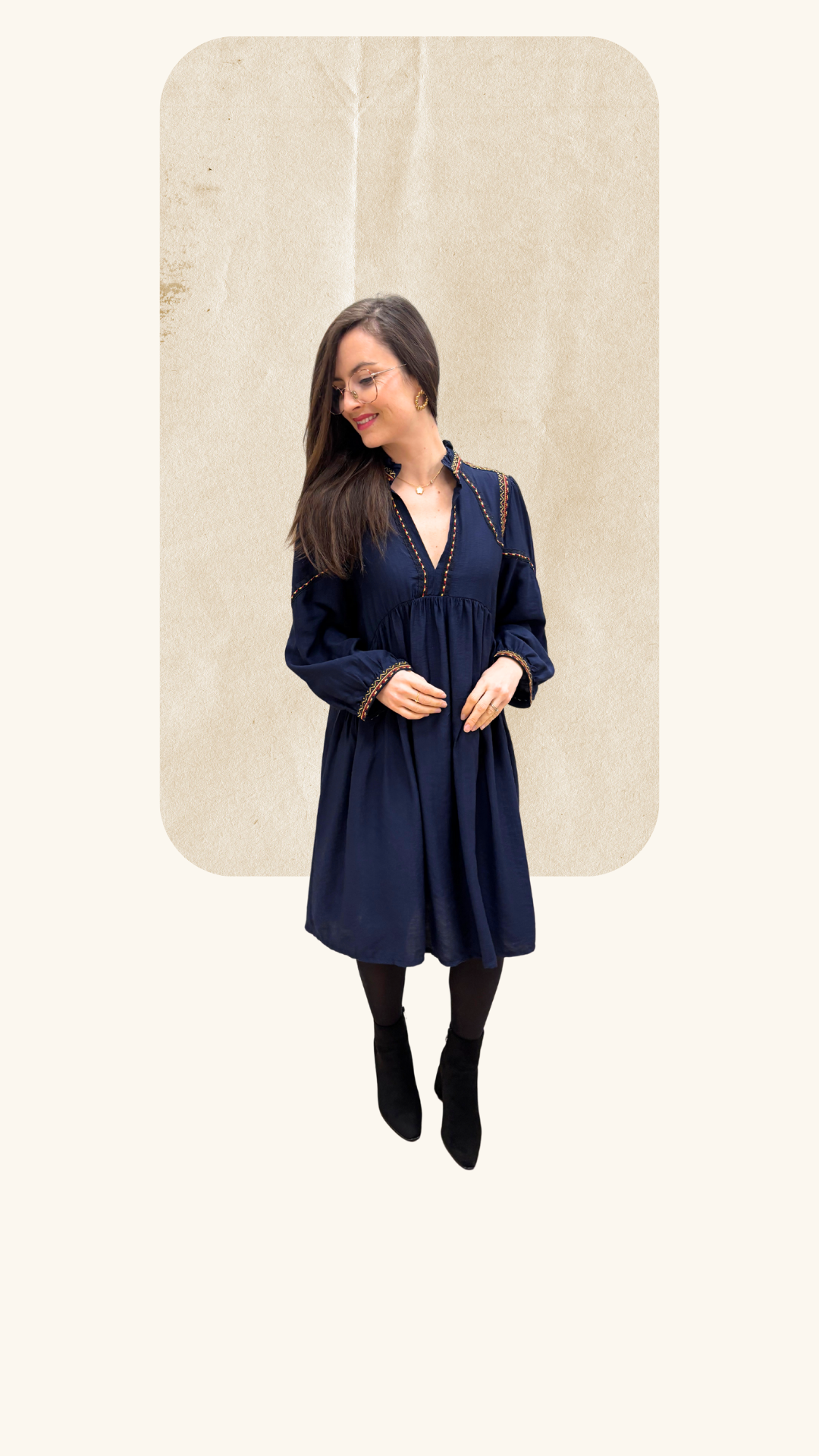 Robe Honorine marine