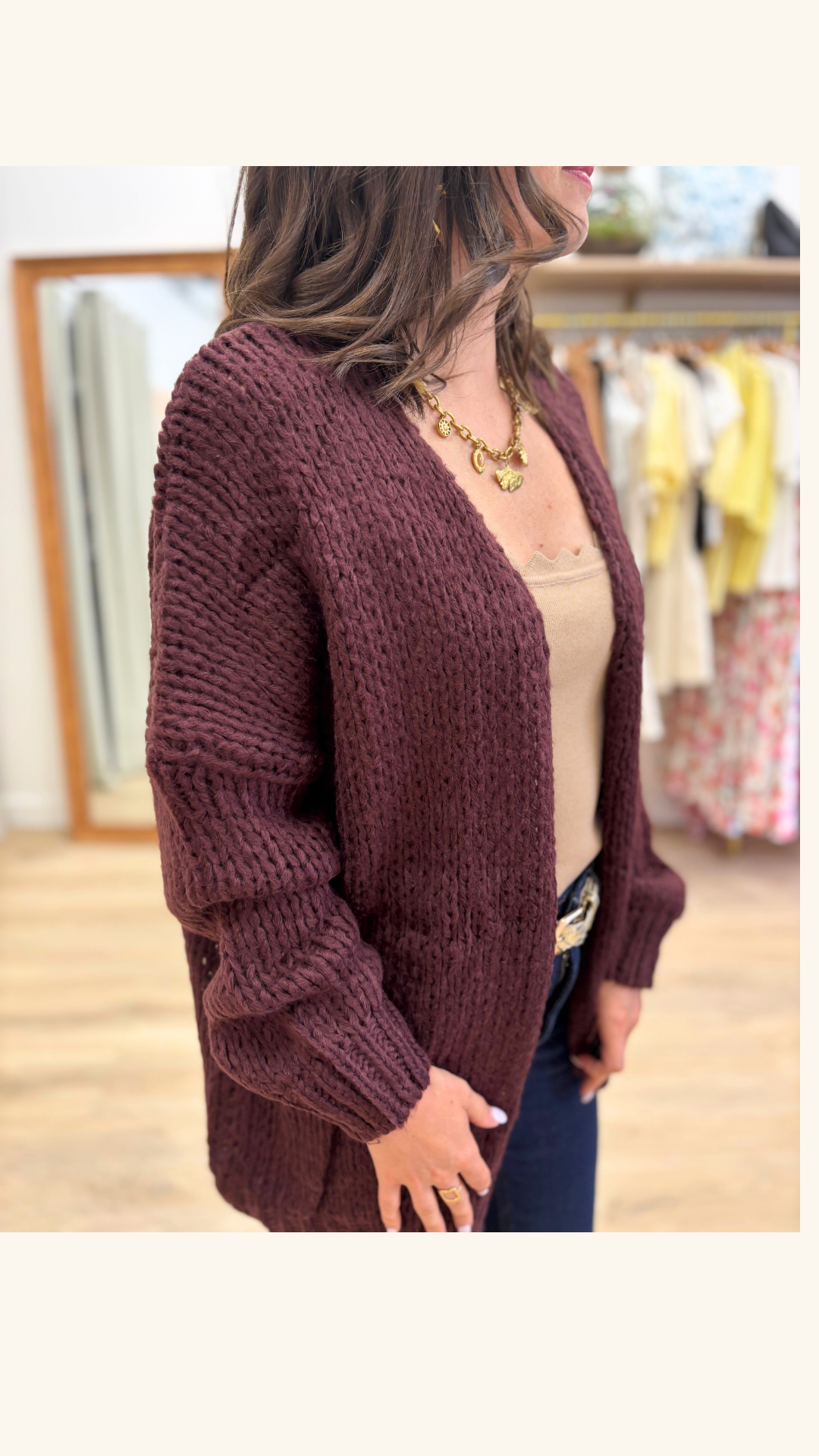 Gilet Laure Aubergine