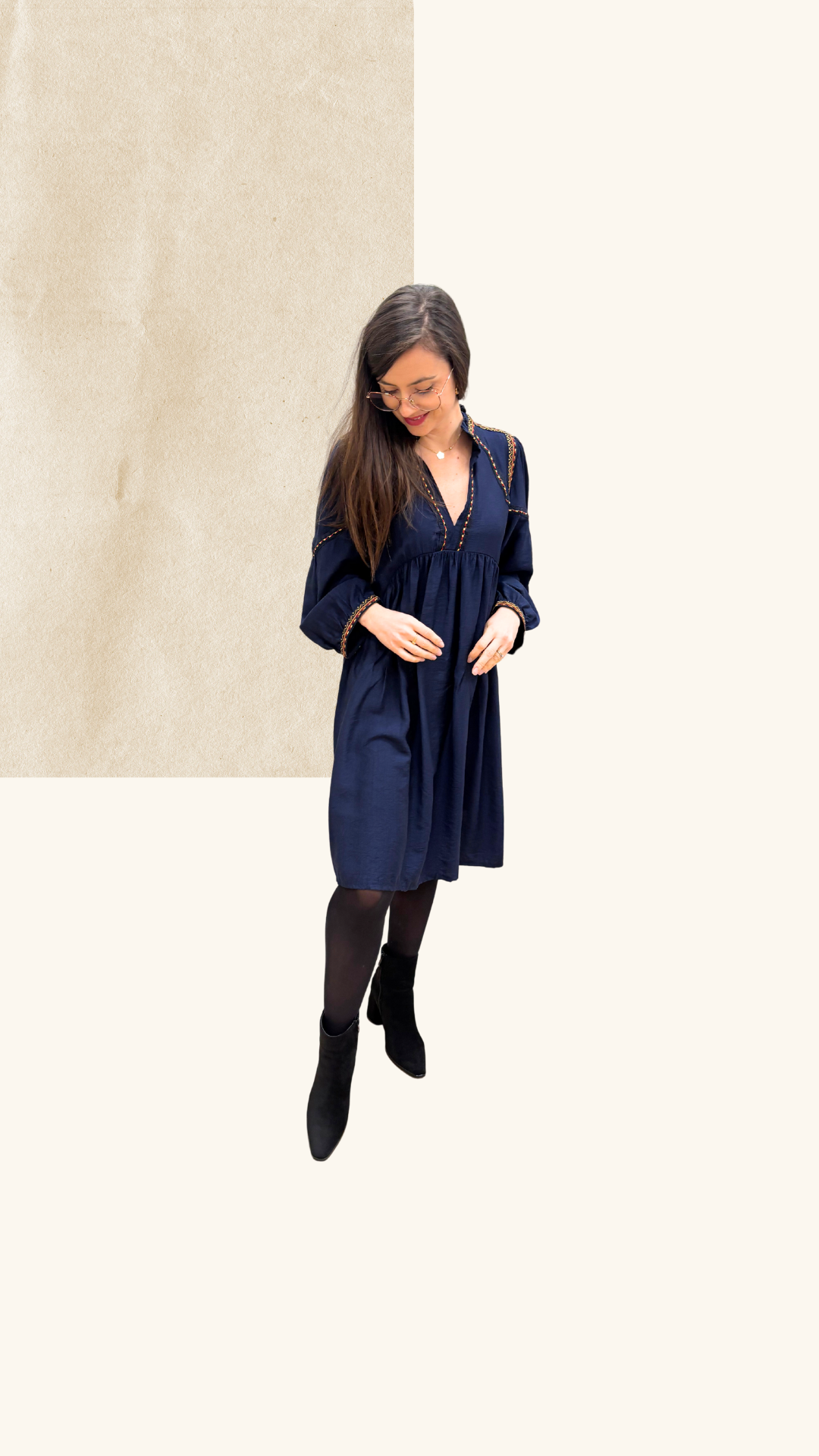 Robe Honorine marine