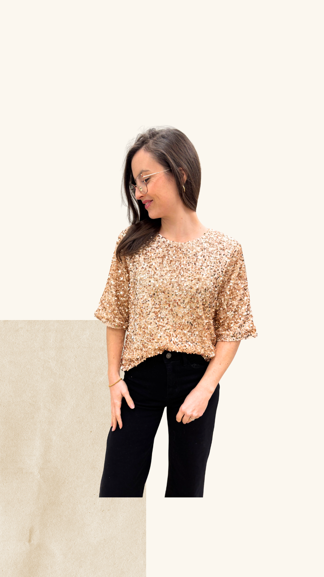 T-shirt Athéna doré