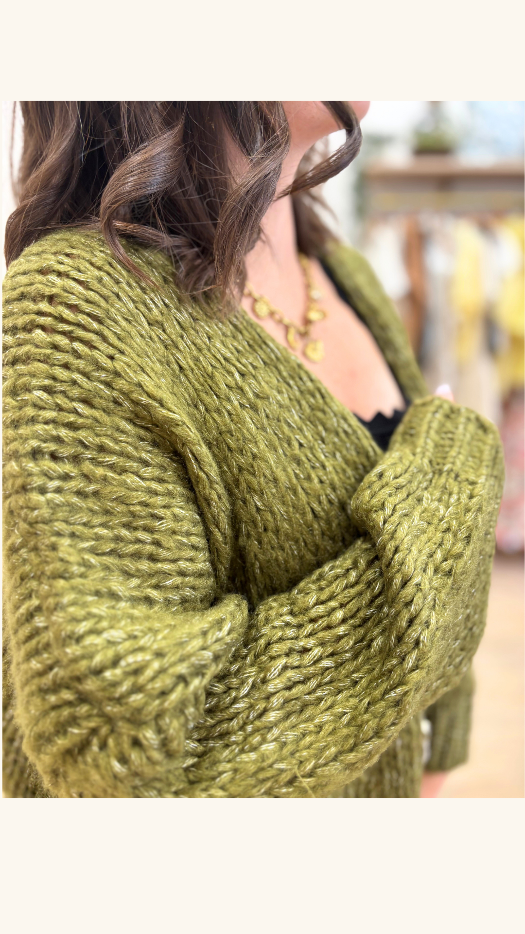 Gilet Laure vert olive