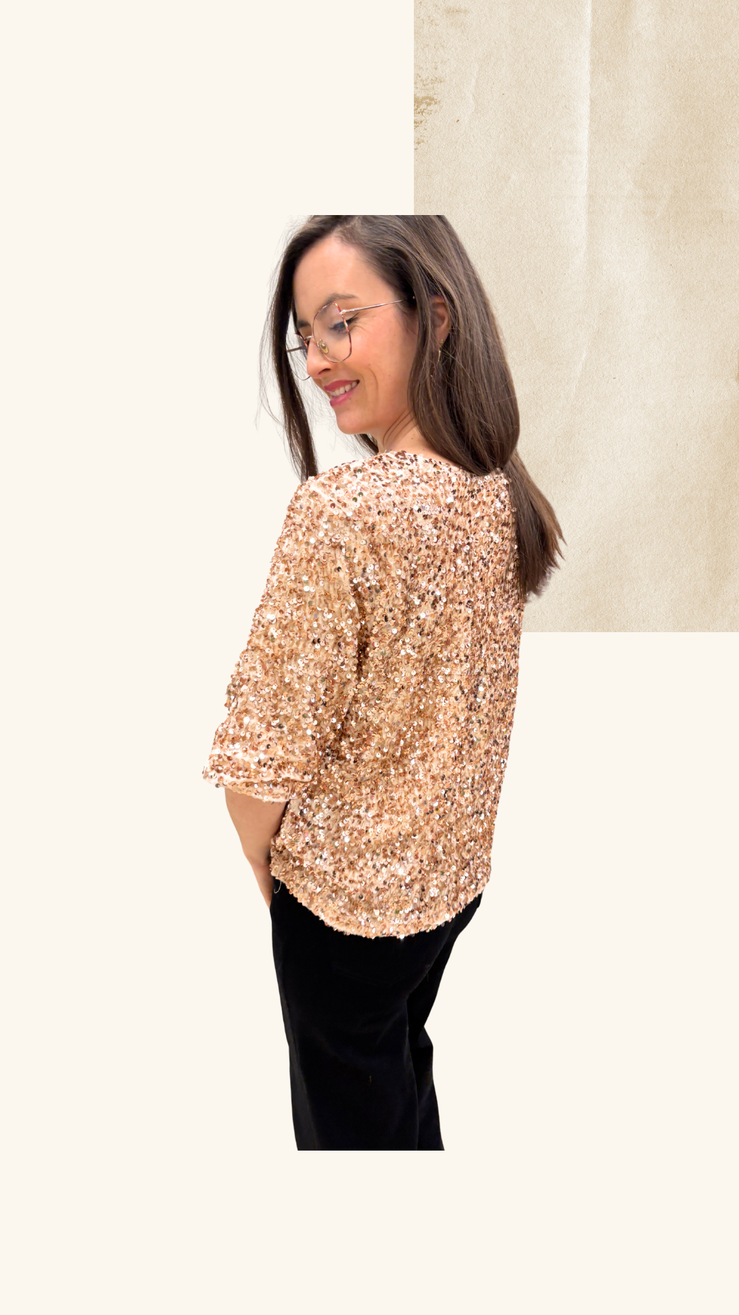 T-shirt Athéna doré