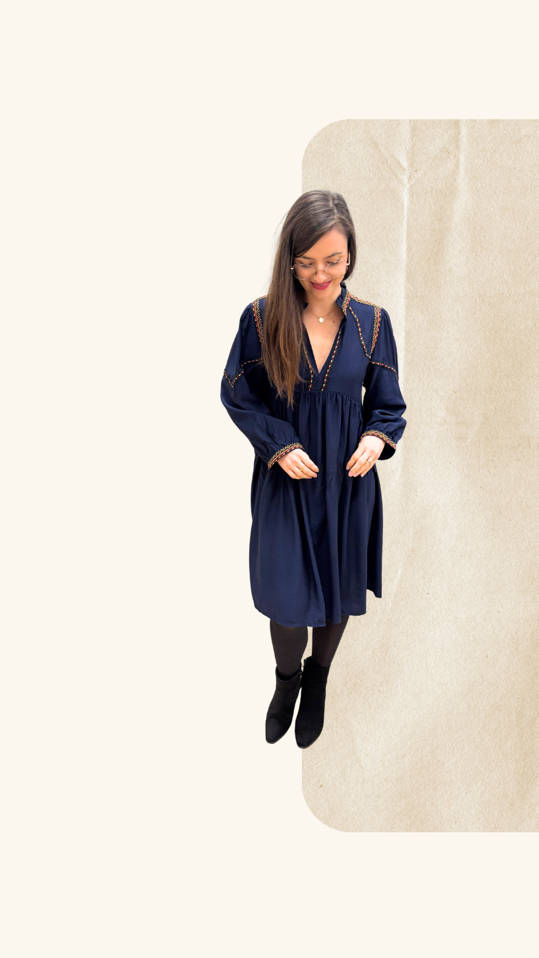 Robe Honorine marine