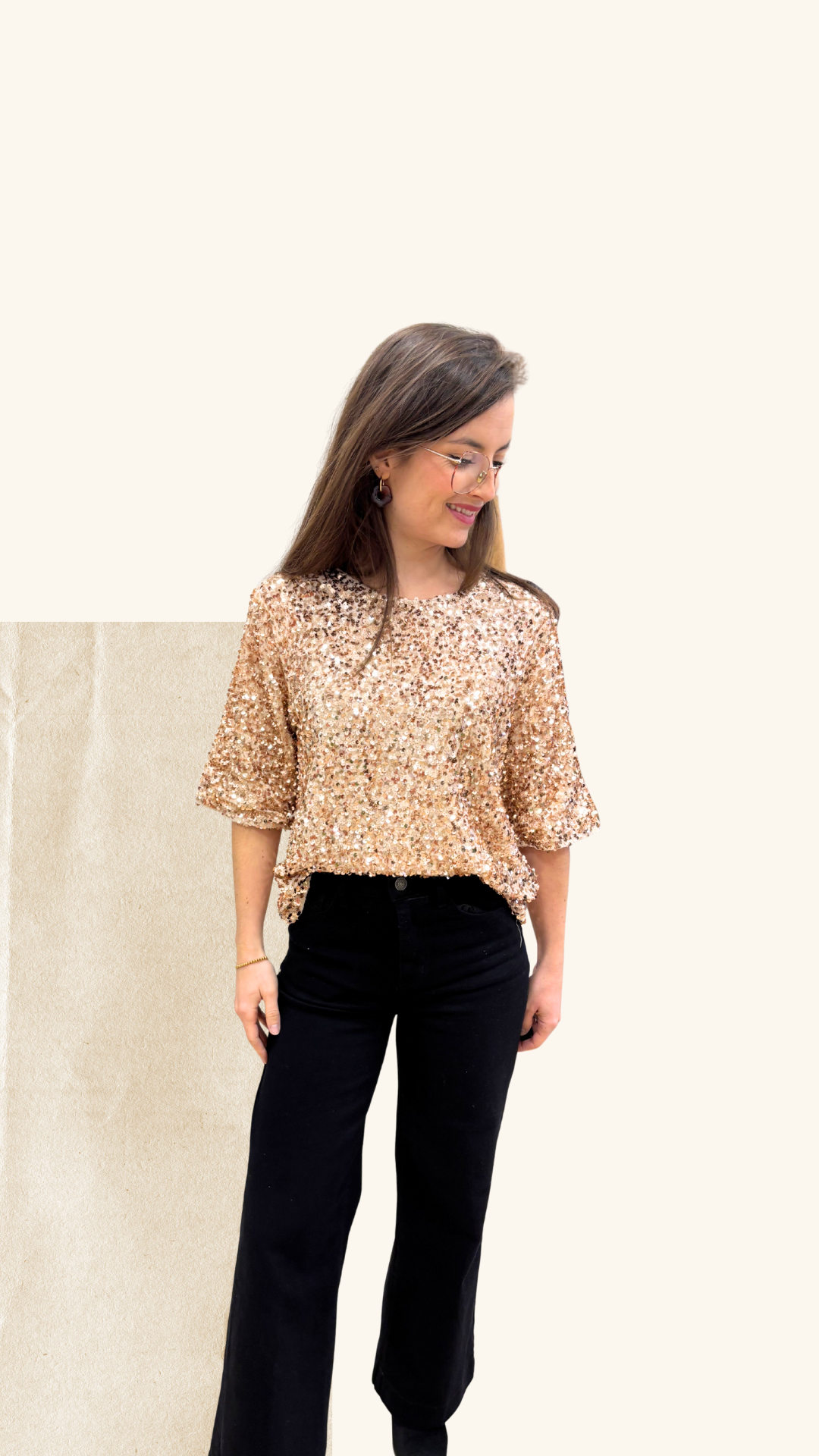 T-shirt Athéna doré