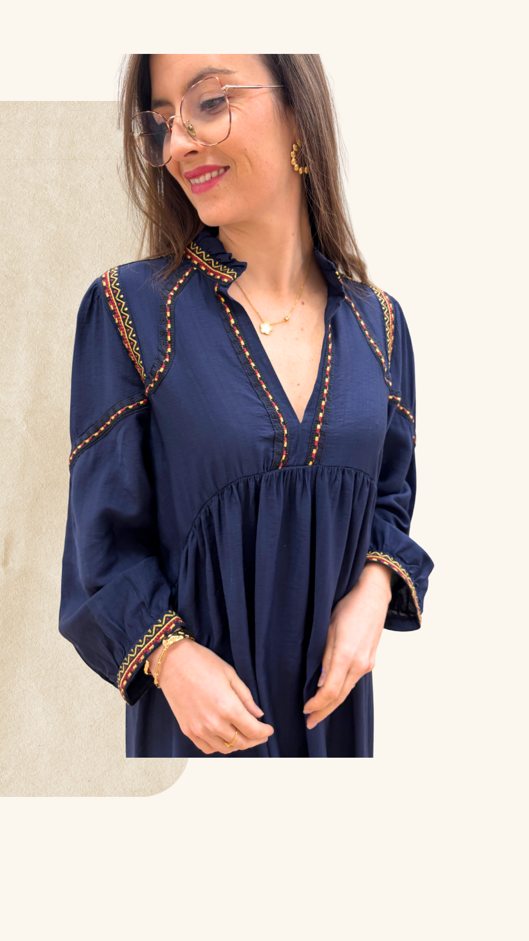 Robe Honorine marine