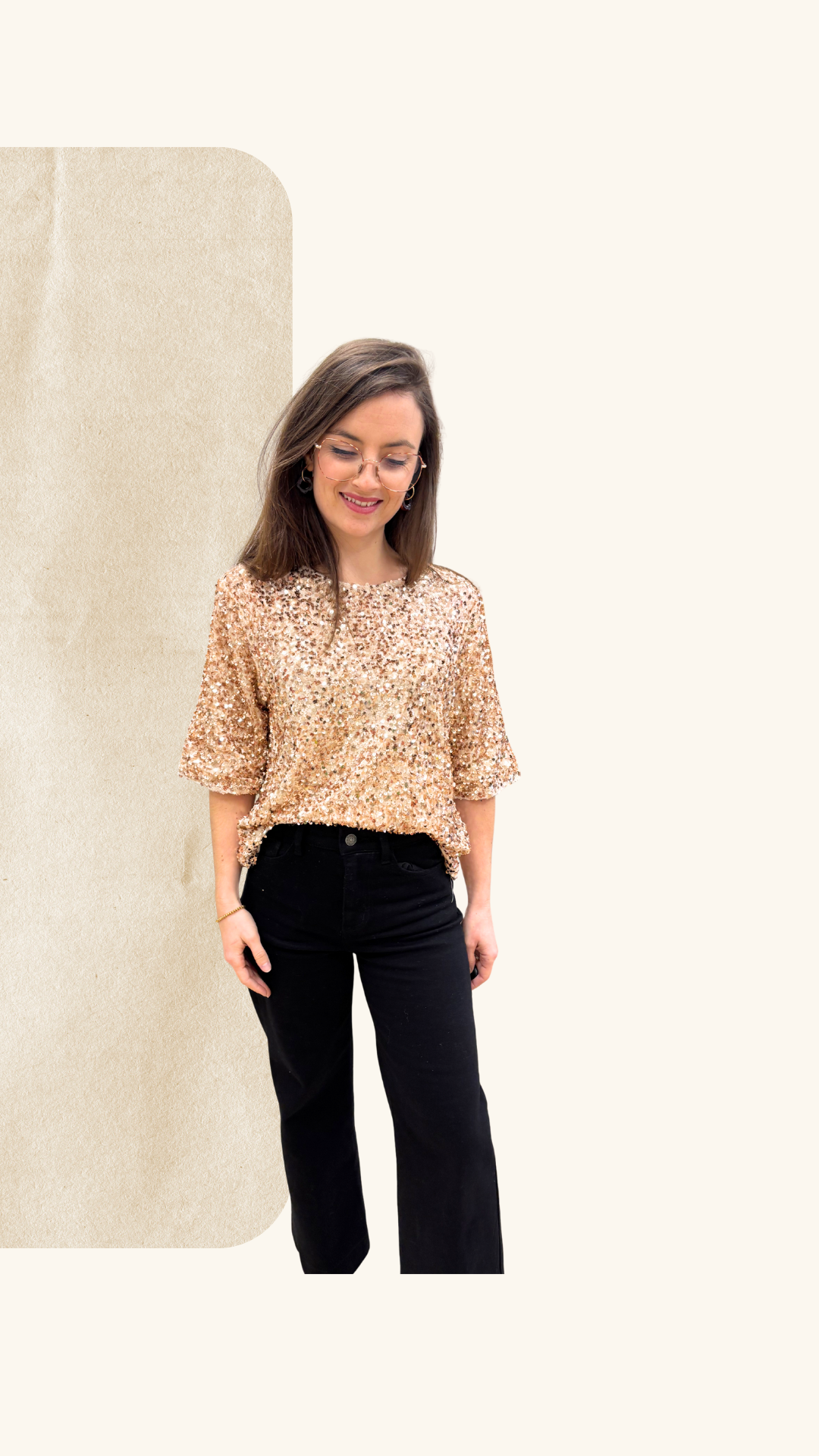 T-shirt Athéna doré