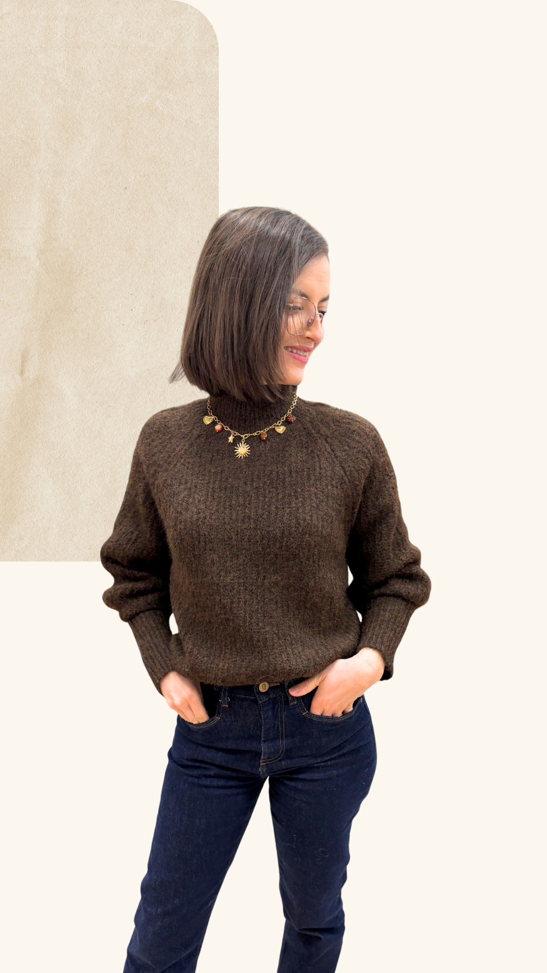 Pull Gaïa chocolat