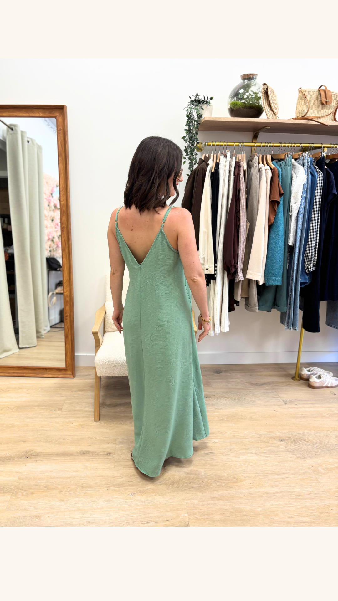 Robe longue Florence vert