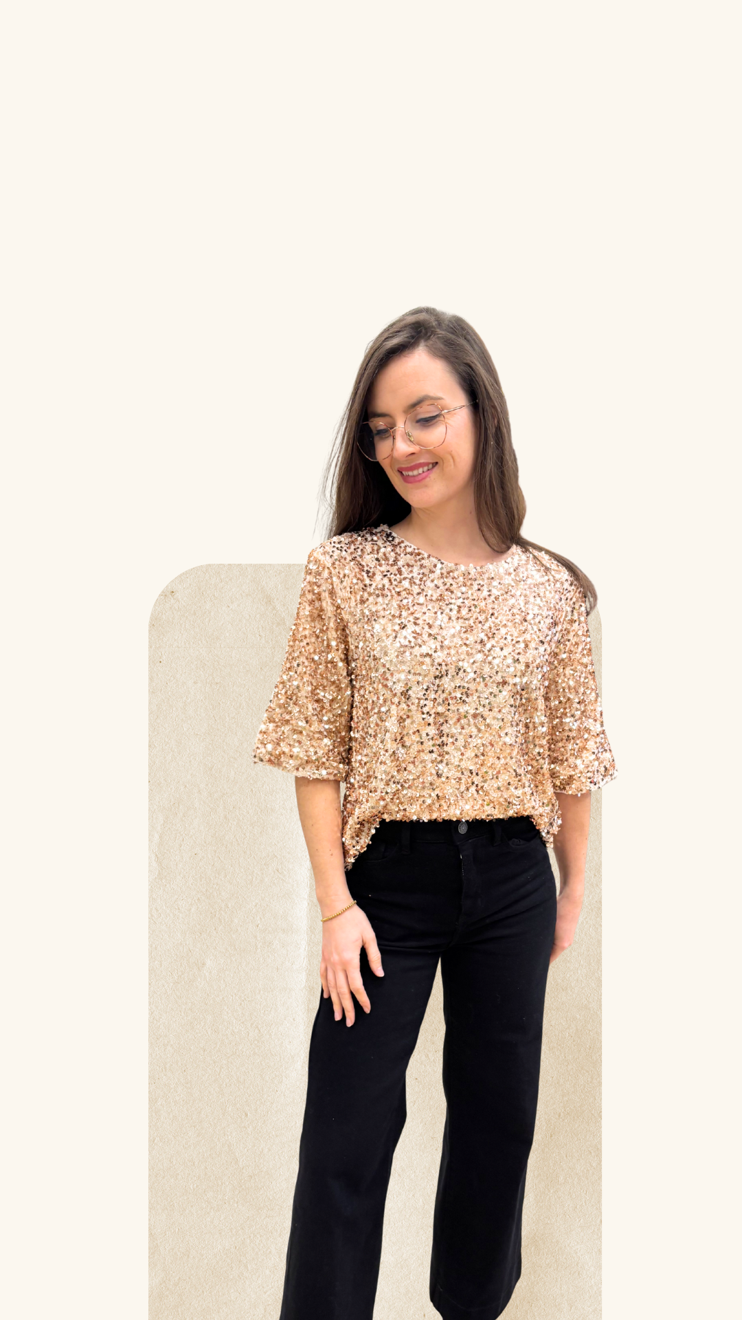 T-shirt Athéna doré