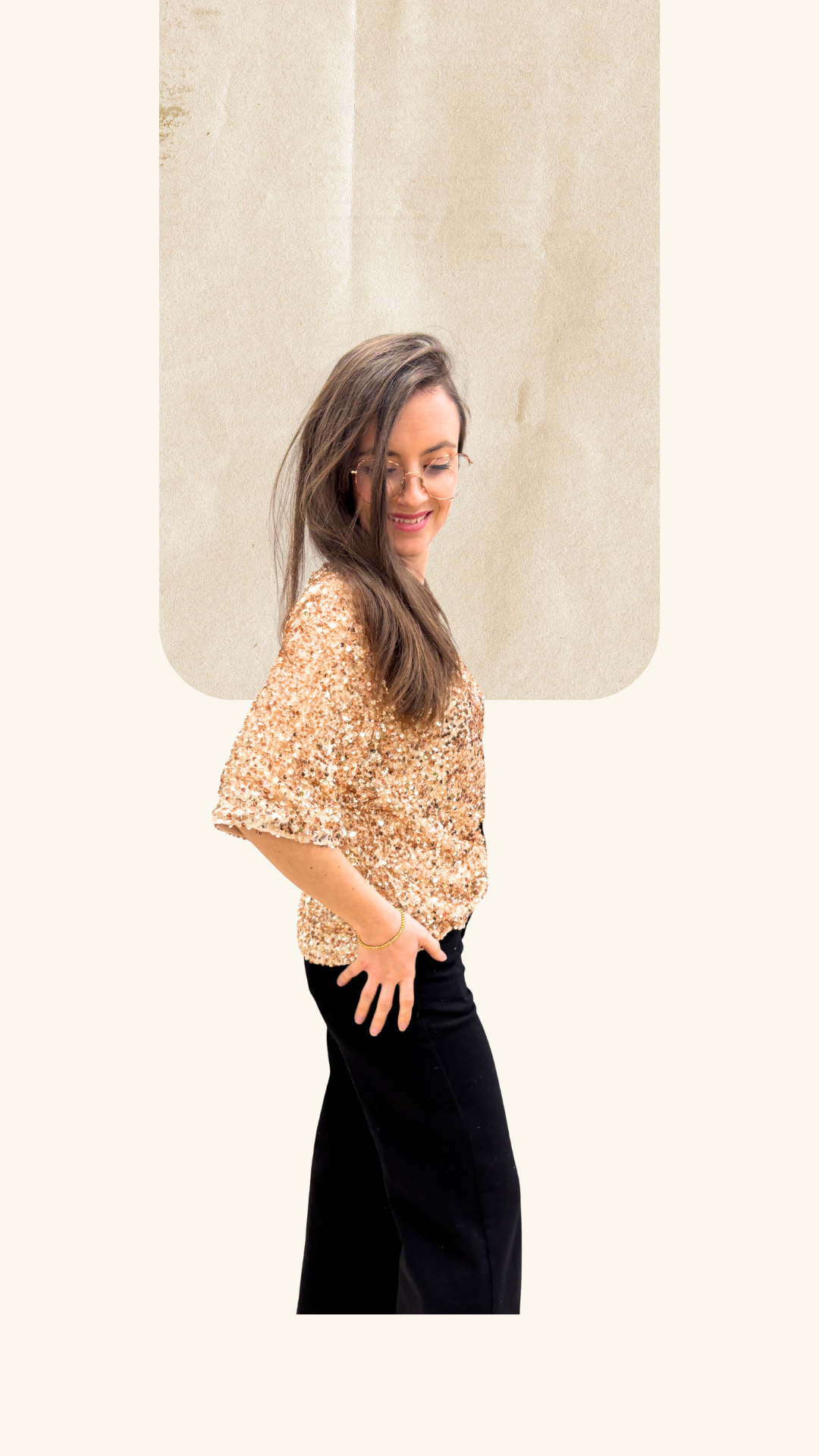 T-shirt Athéna doré