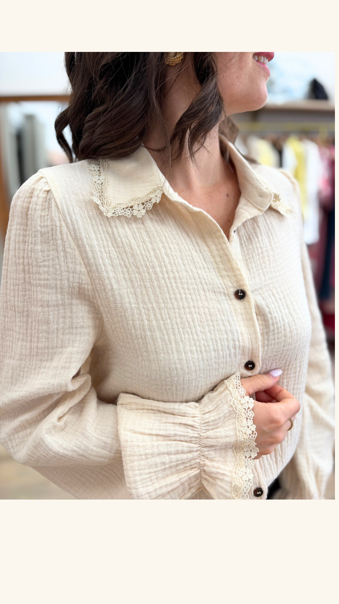 Chemise Sandra beige