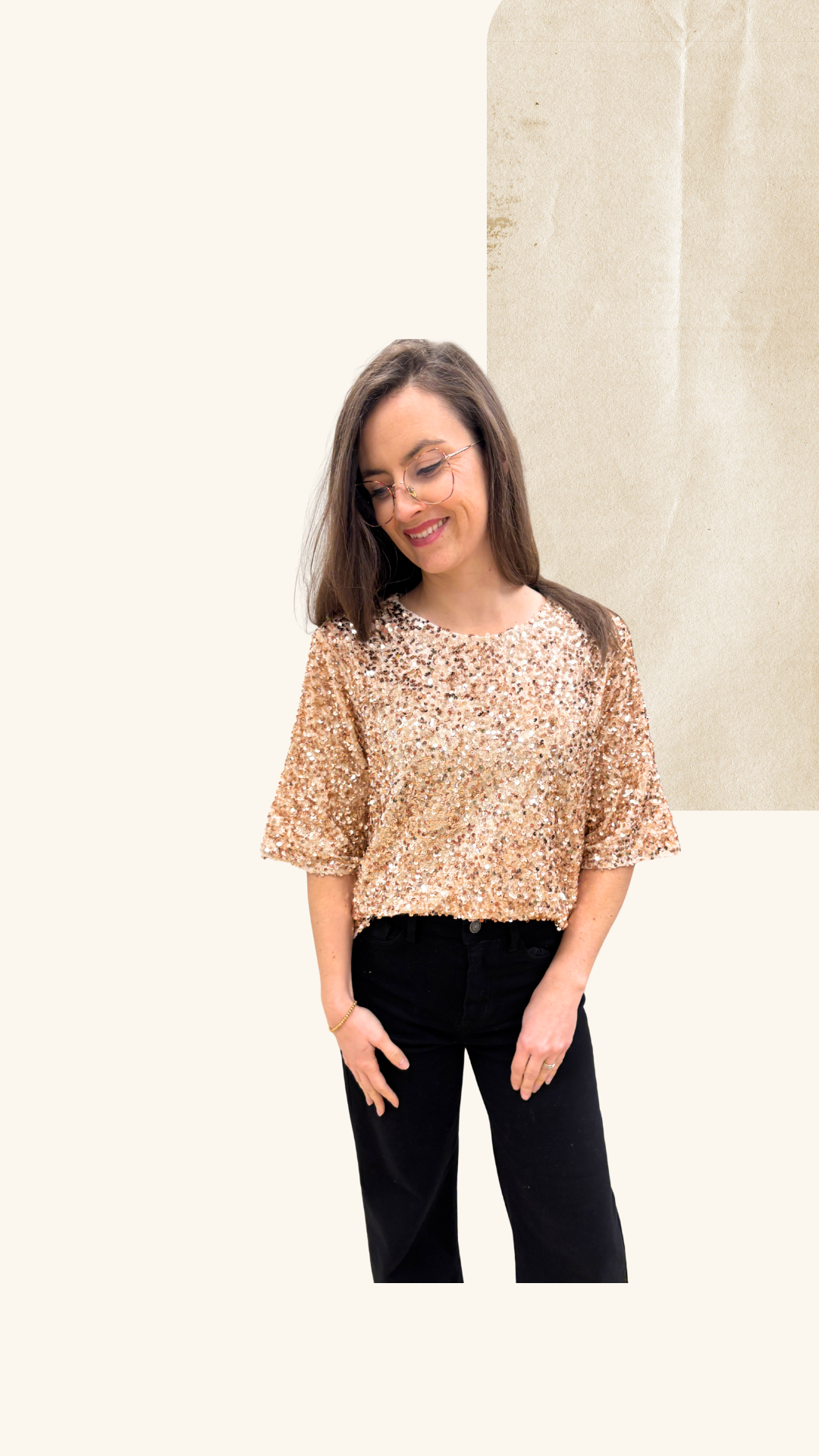 T-shirt Athéna doré