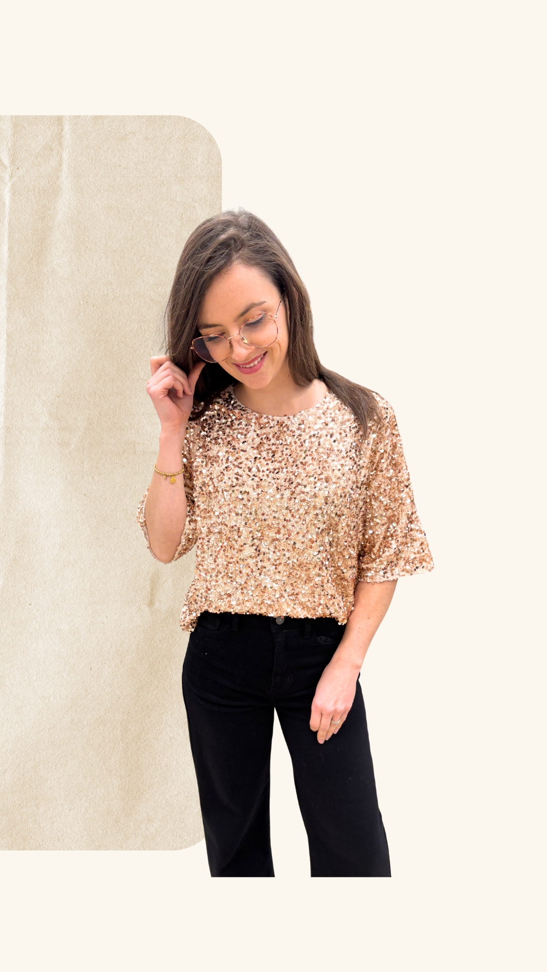 T-shirt Athéna doré