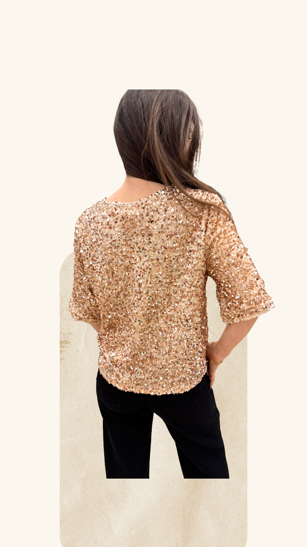 T-shirt Athéna doré