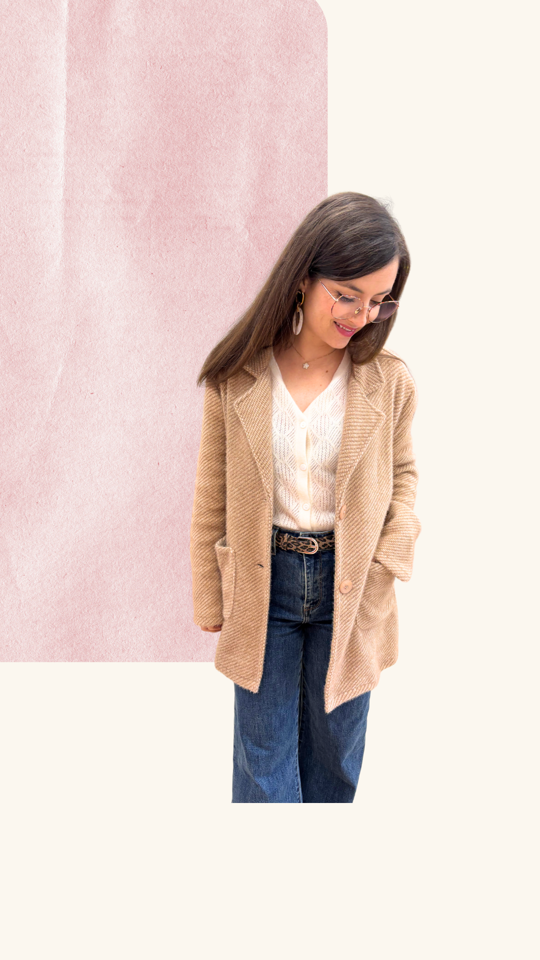 Veste Simone laine beige