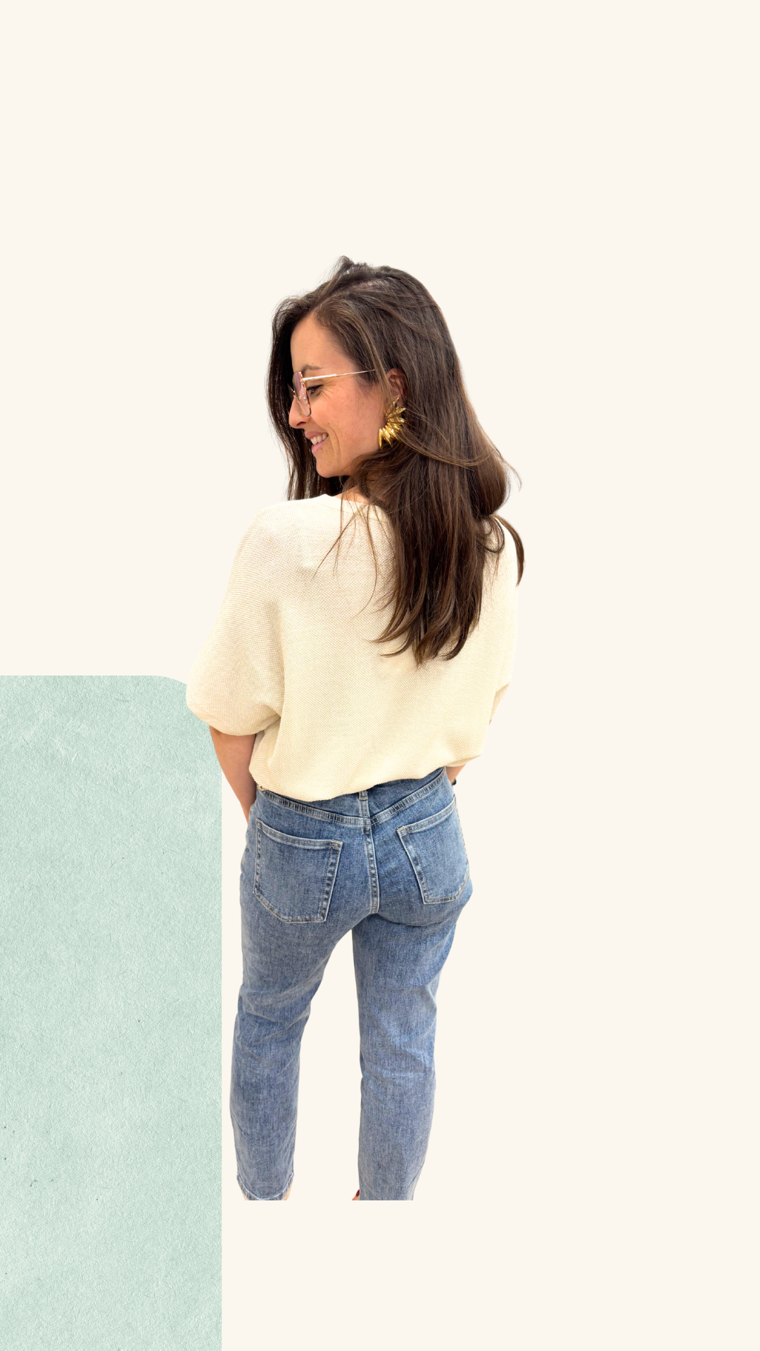 T-shirt Adriana crème