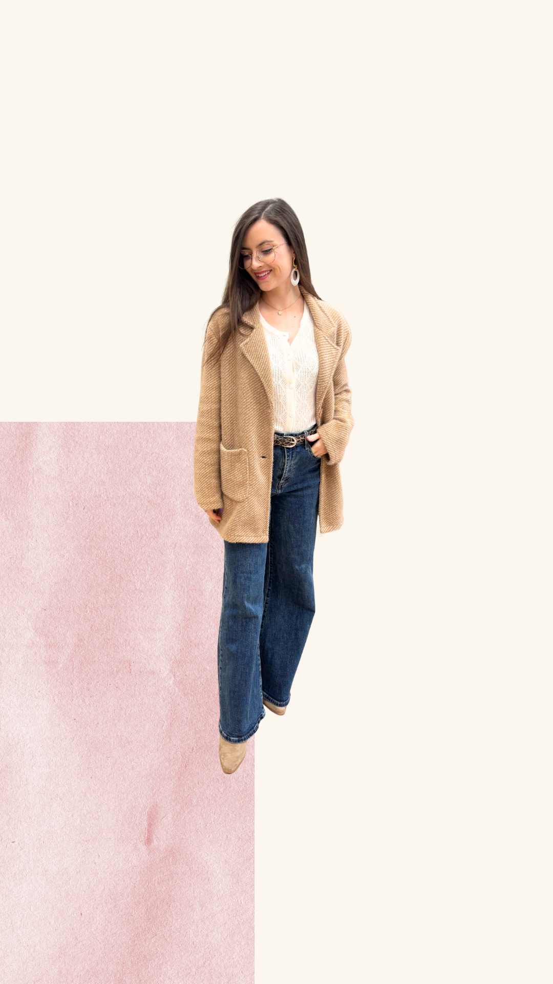 Veste Simone laine beige