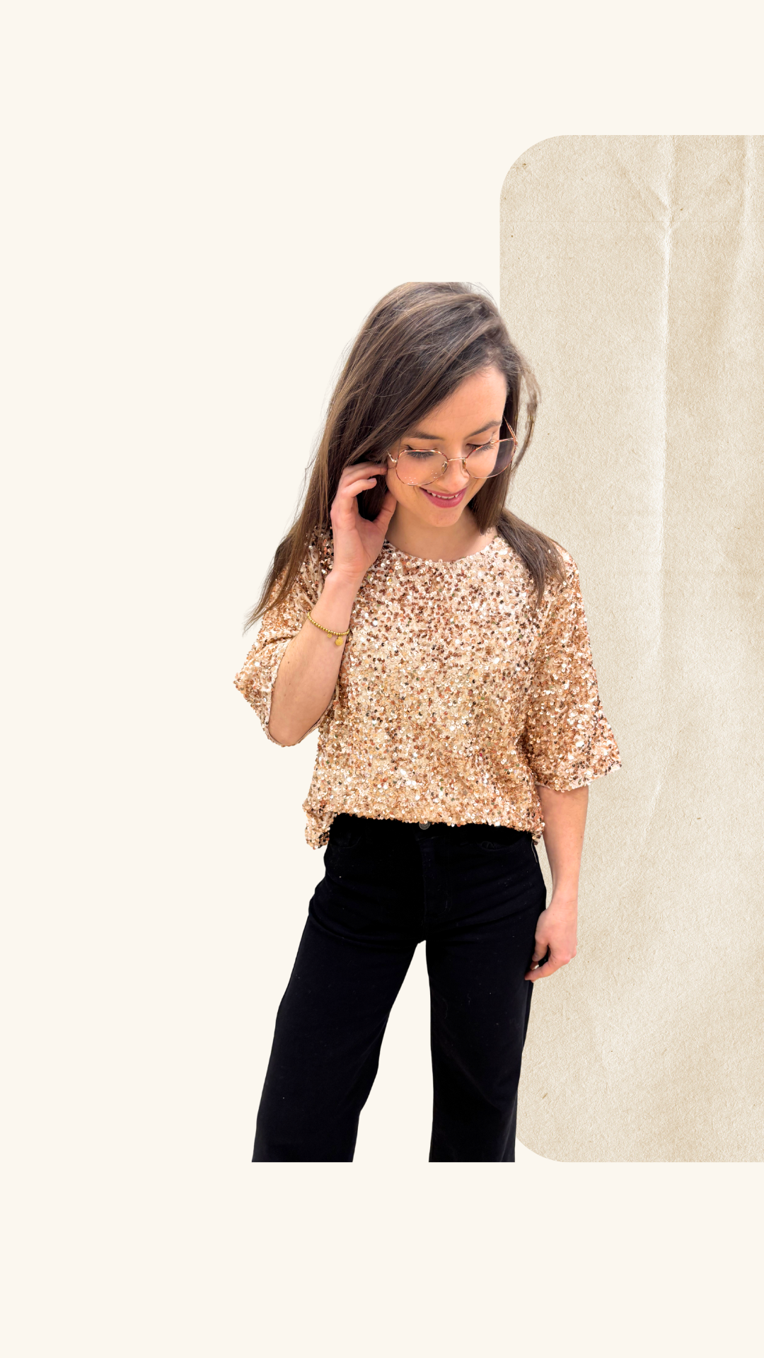 T-shirt Athéna doré