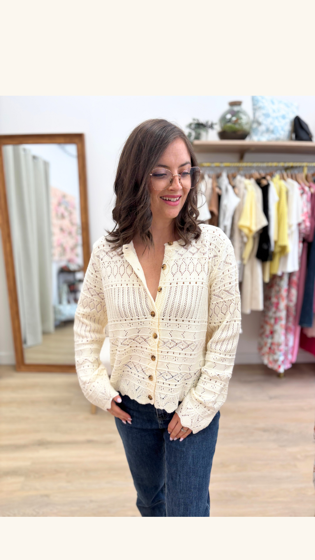 Gilet Audrey crème