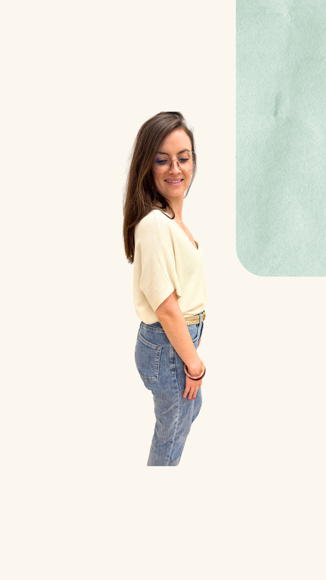 T-shirt Adriana crème